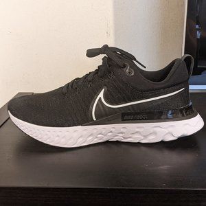 Nike React Infinity Run Flyknit 2 Men's Running Shoes Size 10 Black/White
